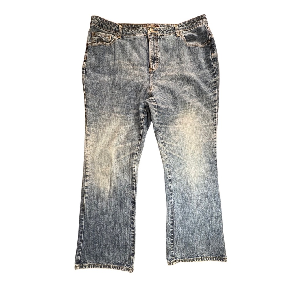 St. Johns Bay Boot Cut Jeans Women 20W Blue Excellent Secretly Slender Stretch